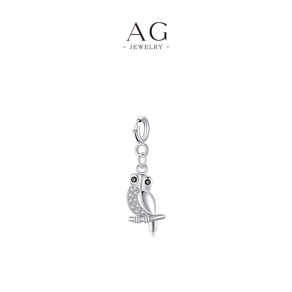 AG Songbird Charm Pendant 925 Silver Freedom Animal Theme Jewelry AGRHN1140