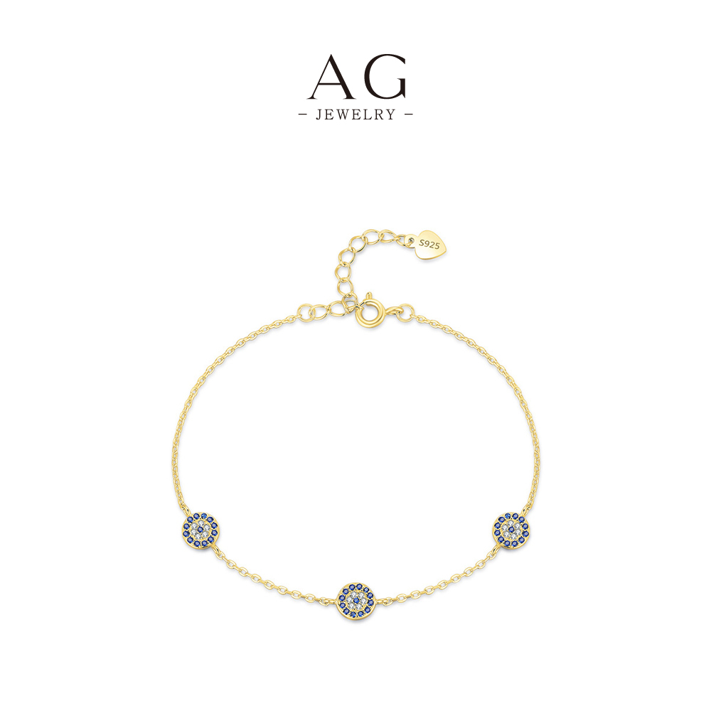 AG Evil Eye Bracelet 925 Sterling Silver Protective Talisman Jewelry AGRHB1365