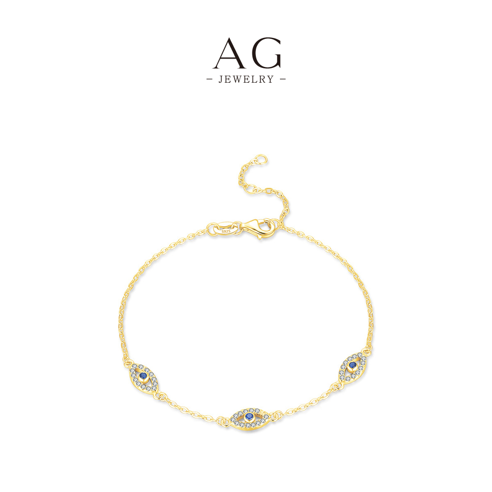 AG Evil Eye Bracelet 925 Sterling Silver Protective Talisman Jewelry AGRHB1395