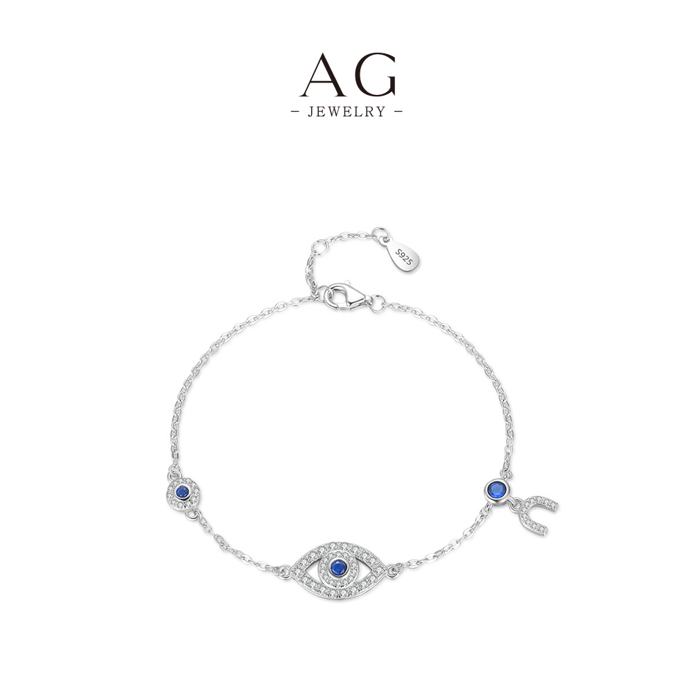 AG Evil Eye Bracelet 925 Sterling Silver Protective Talisman Jewelry AGRHB1400