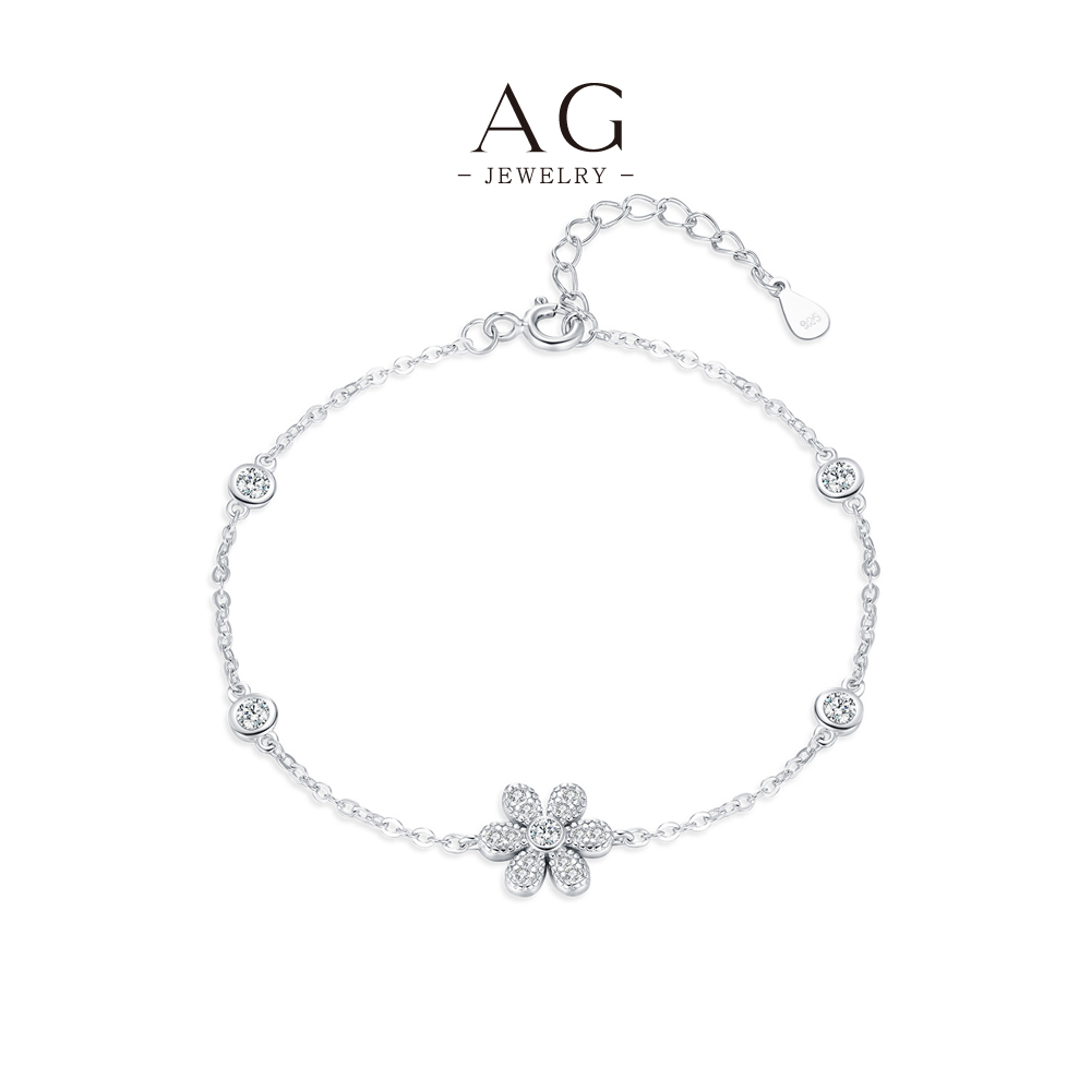 AG Floral Engraved Bangle 925 Sterling Silver Botanical Jewelry Collection AGRHB1873