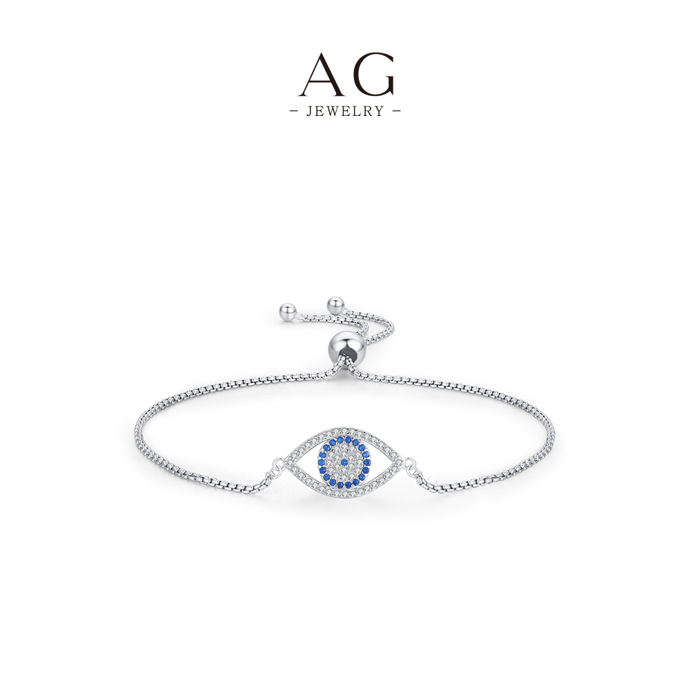 AG Evil Eye Bracelet 925 Sterling Silver Protective Talisman Jewelry AGRHB1401