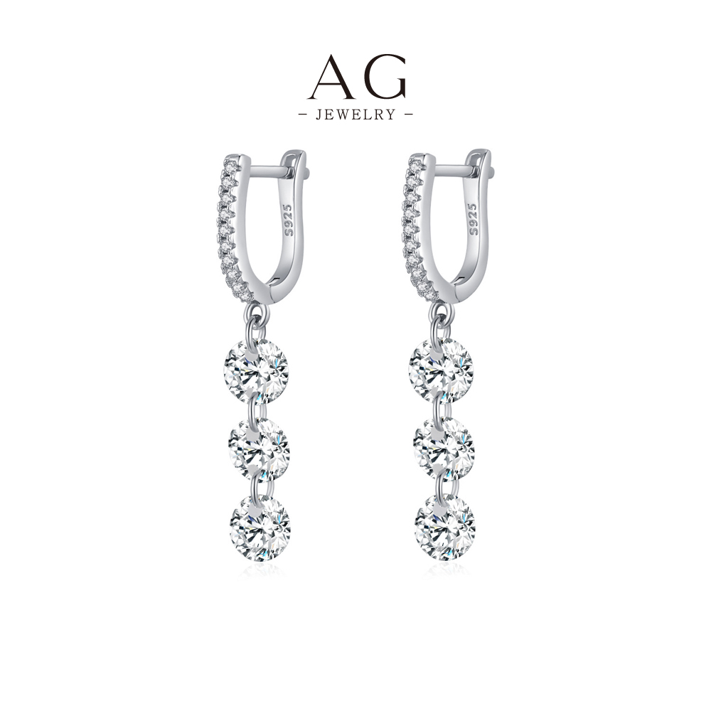 AG Bridal Pearl Drop Earrings 925 Sterling Silver Wedding Ceremony Jewelry Set AGRHE1569
