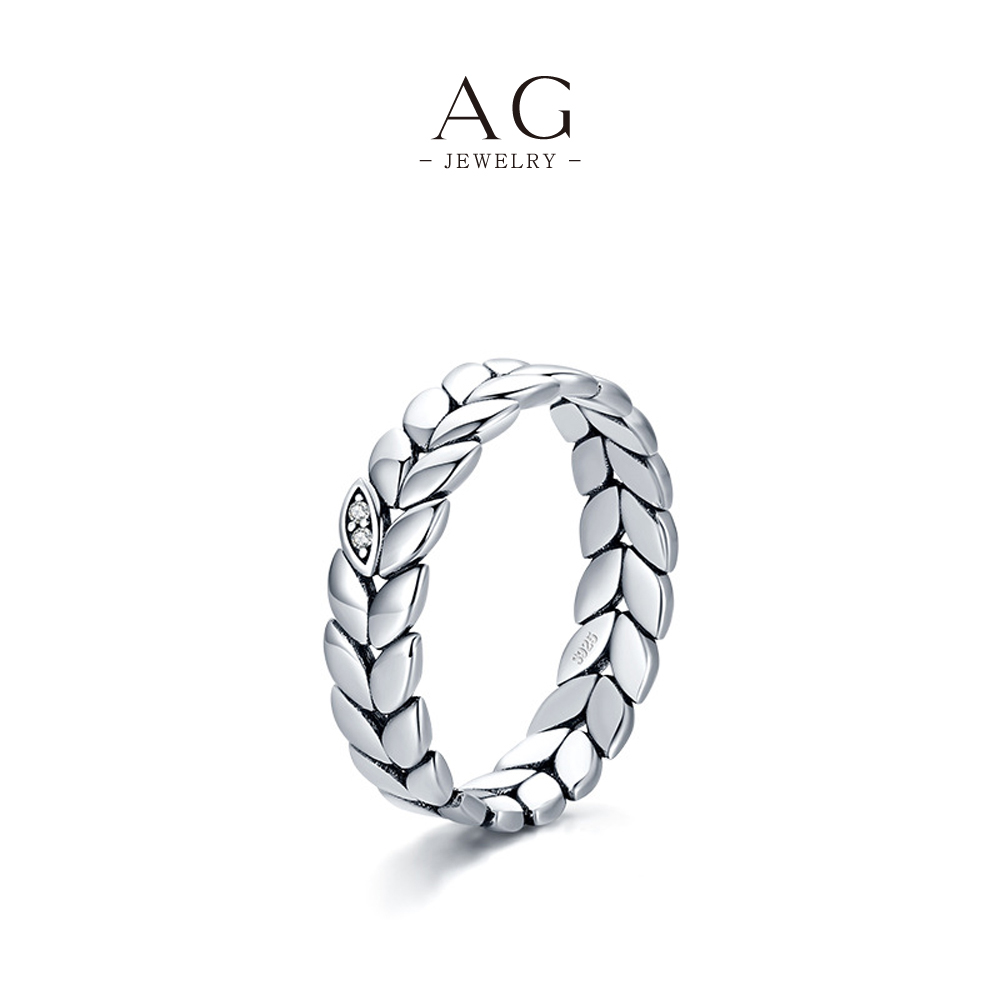 AG JEWELRY Vintage Carved Ring 925 Sterling Silver Antique Revival Jewelry AGRHR981