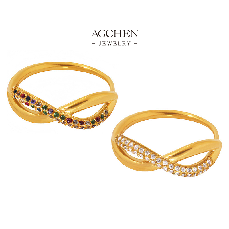 AGCHEN Stainless Steel Infinity Symbol Ring Popular Design Jewelry Bulk Order Supplier AGA053