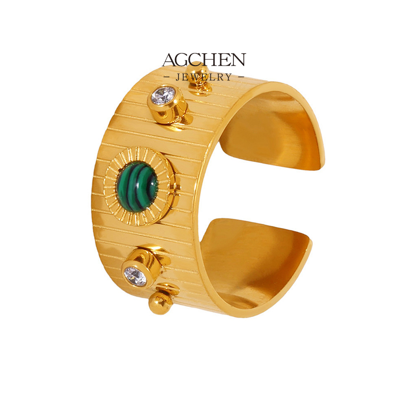 AGCHEN Stainless Steel Bohemian Ring Ethnic Design Wholesale Price Custom Logo Accepted AGA802