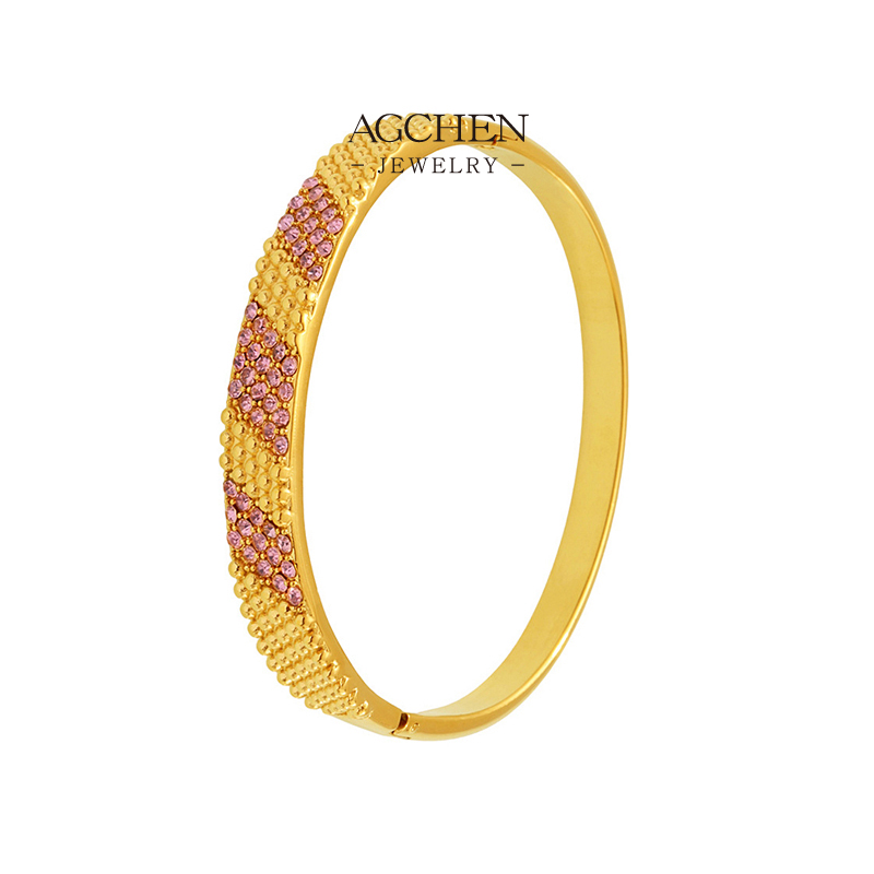 AGCHEN Stainless Steel Classic Bangle Timeless Stackable Jewelry AGZ398