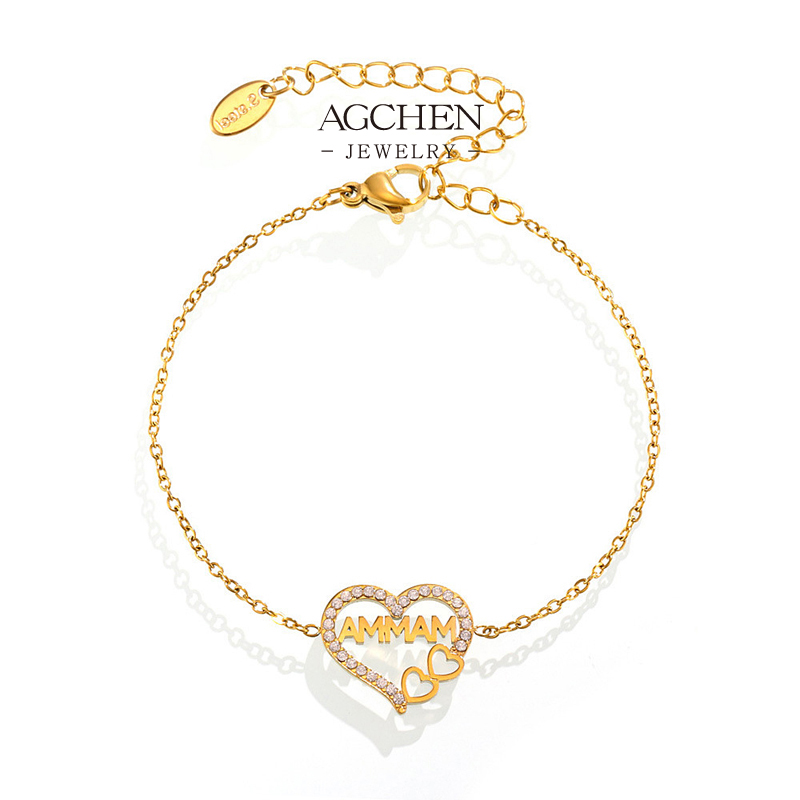 AGCHEN Stainless Steel Jewelry Set Stackable Everyday Collection Gift Ready AGTXE218
