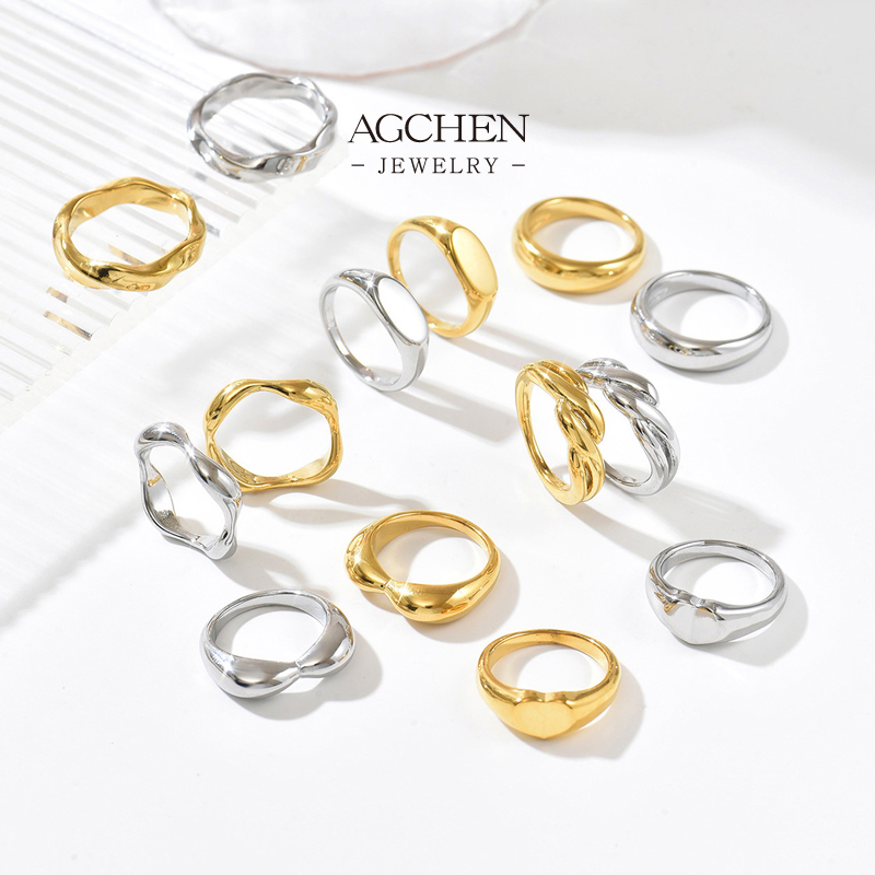 AGCHEN Stainless Steel High Polished Classic Band Ring One Stop Supply Chain Wholesale AGG742B7