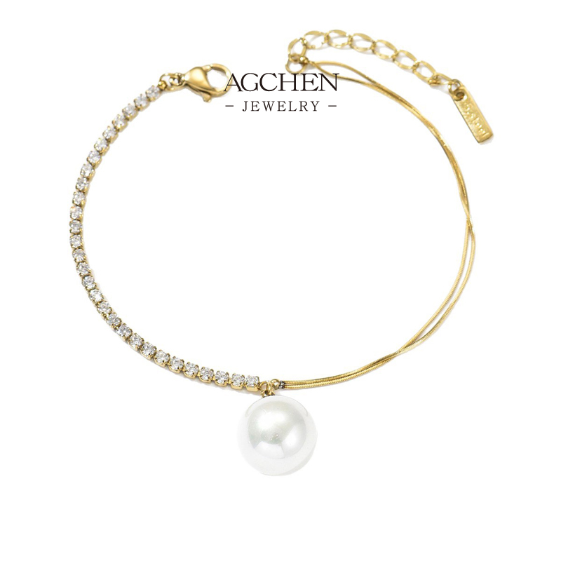 AGCHEN Stainless Steel Freshwater Pearl Bead Bracelet Full Supply Chain One Stop Shop B2B AGS1797