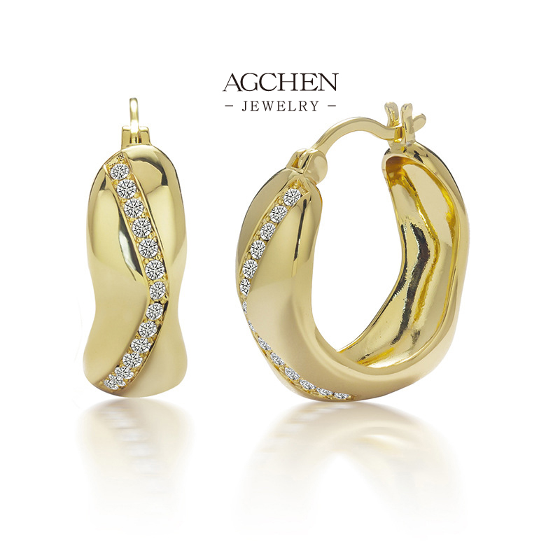 AGCHEN Vintage Inspired Earrings Retro Glamour Wholesale Price AGDE0852