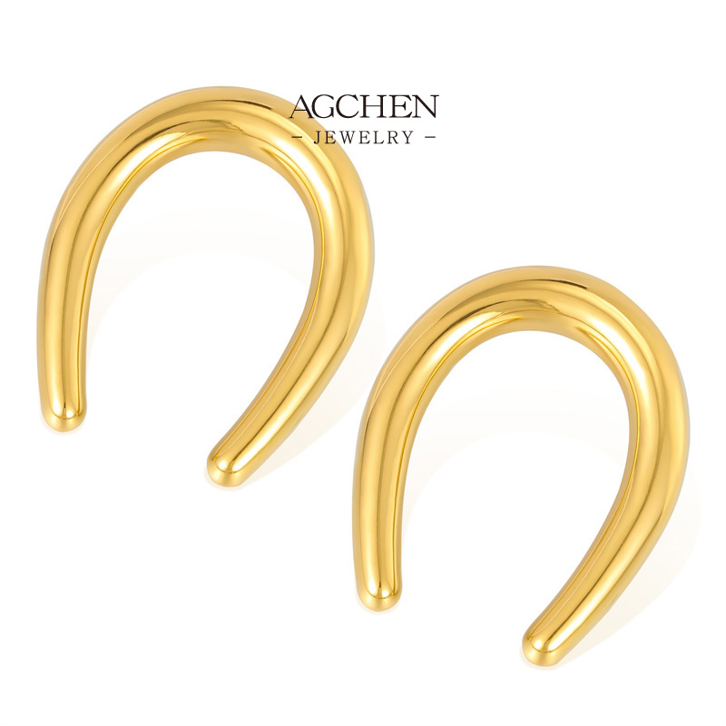 AGCHEN Stainless Steel Horseshoe Stud Earrings One Stop Supply Chain Full Service Manufacturer B2B AGE1131