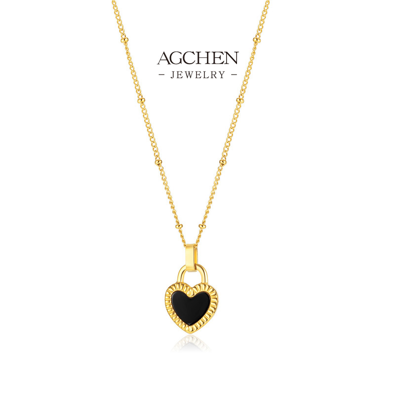 AGCHEN Stainless Steel Heart Pendant Necklace One Stop Service Integrated Supply Chain Wholesale Supplier AG2168