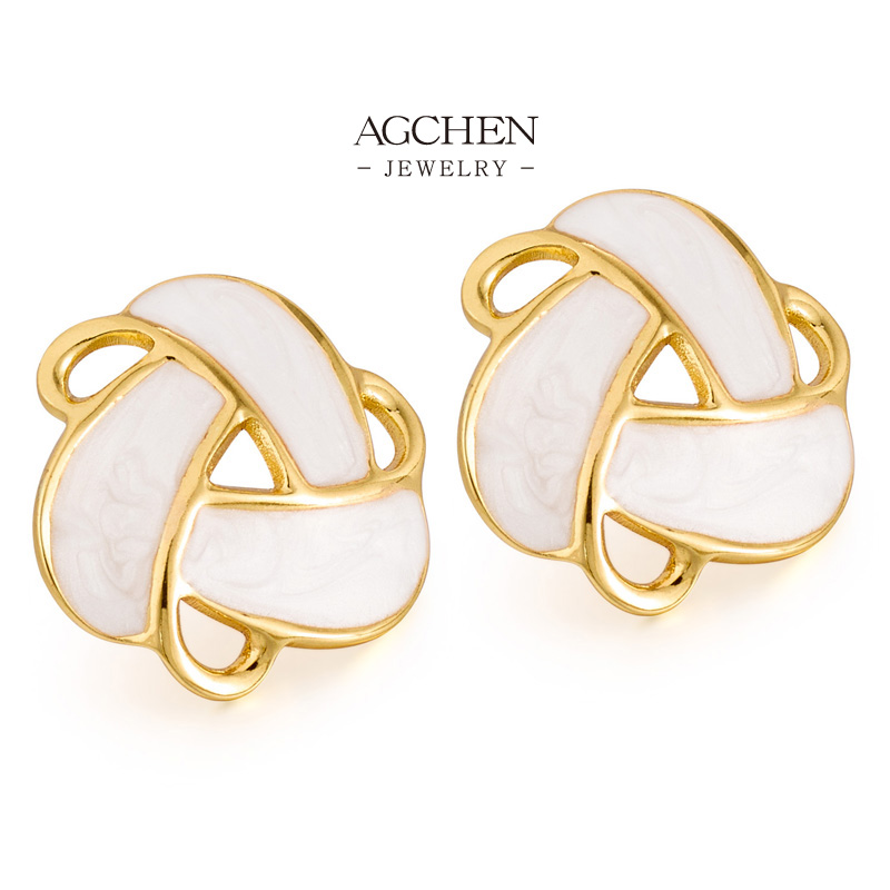 AGCHEN Stainless Steel Colorful Resin Earrings Artistic Handmade Jewelry One Stop Supply Chain Complete Jewelry Source AG1120