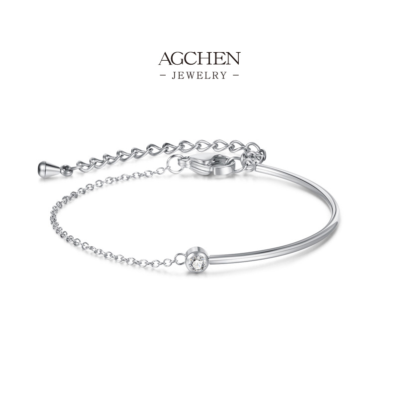 AGCHEN Stainless Steel Zirconia Tennis Bracelet One Stop Supply Chain Complete Jewelry Solution Wholesale AG1288